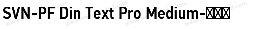 SVN-PF Din Text Pro Medium字体转换
